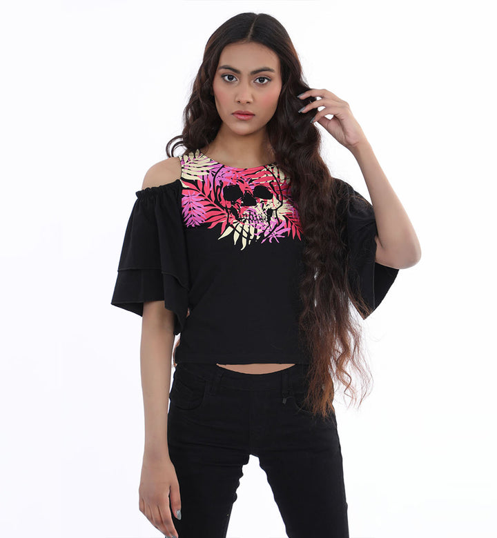 Printed Top Black (7518809981079)