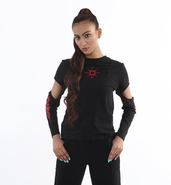 Cutout Tee Black (7606690283671)