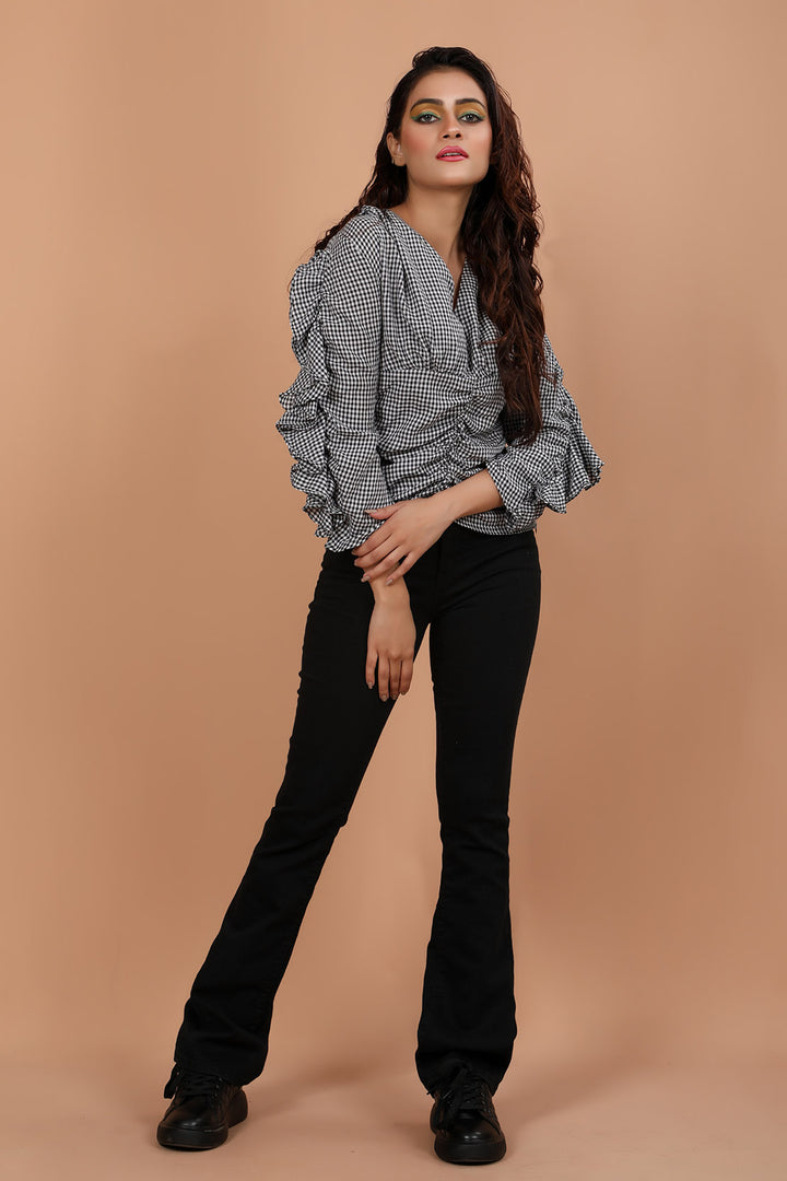 Gathered Top Grey (7283179192471)