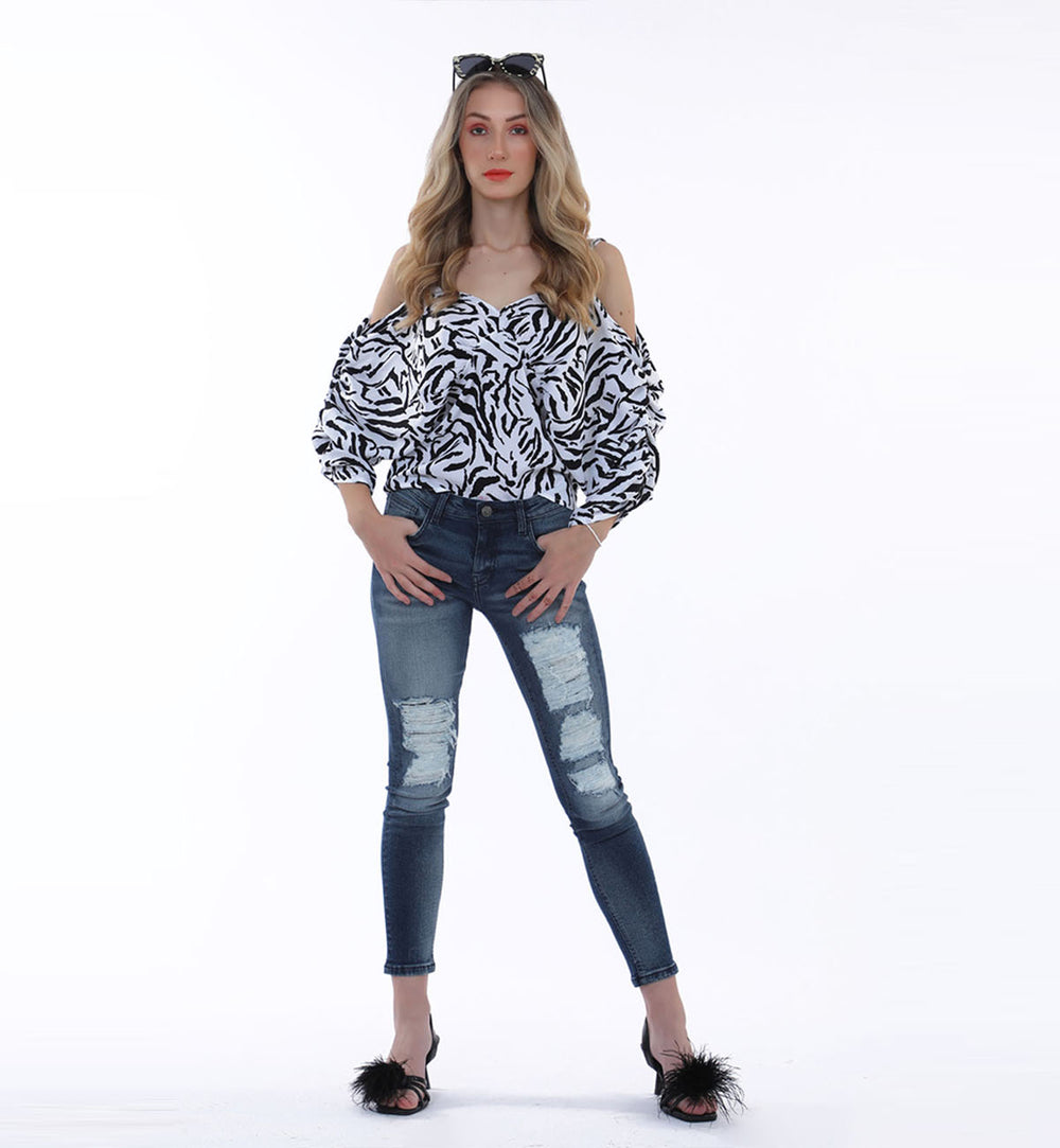 Sweetheart Top Blue/White (7462803112087)