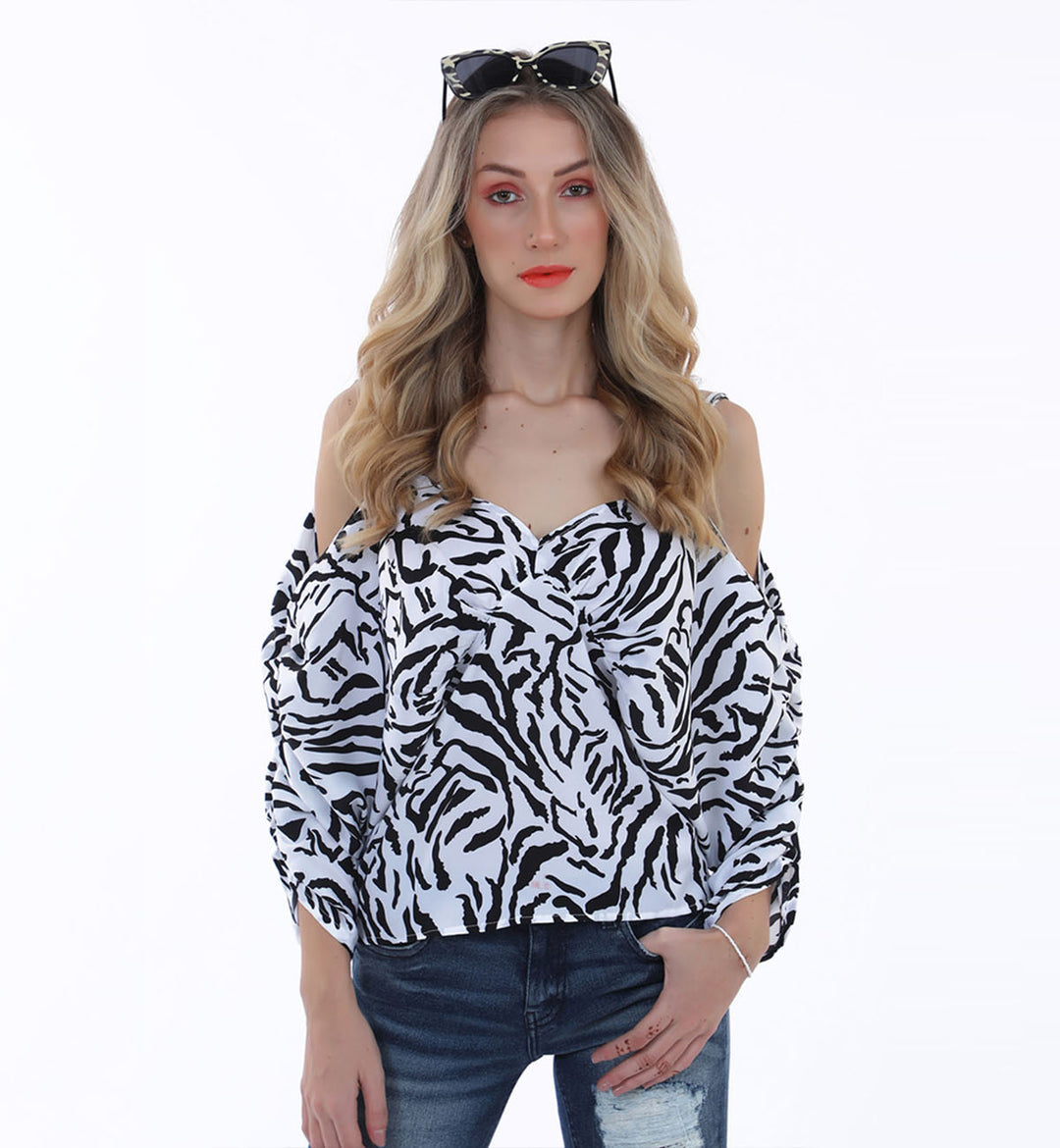 Sweetheart Top Blue/White (7462803112087)