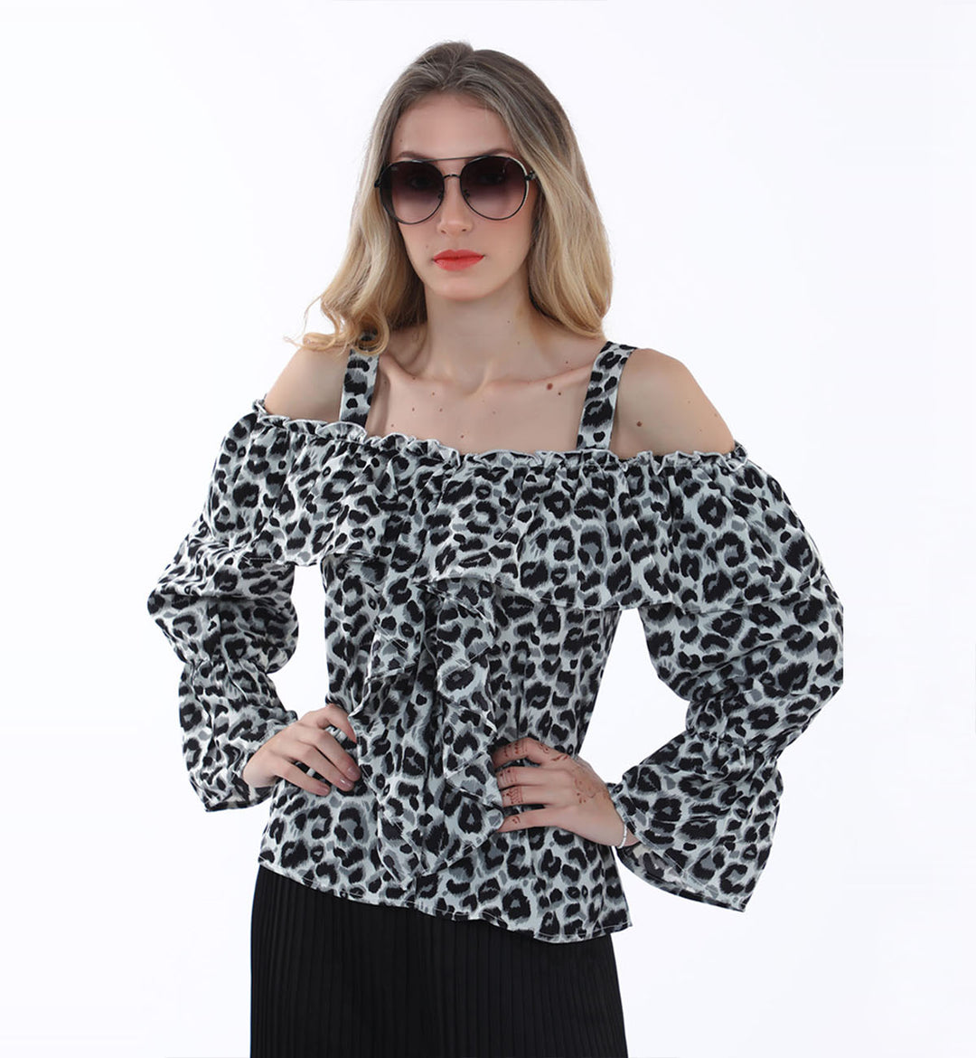 Ruffled Top Blue/White (7462803243159)