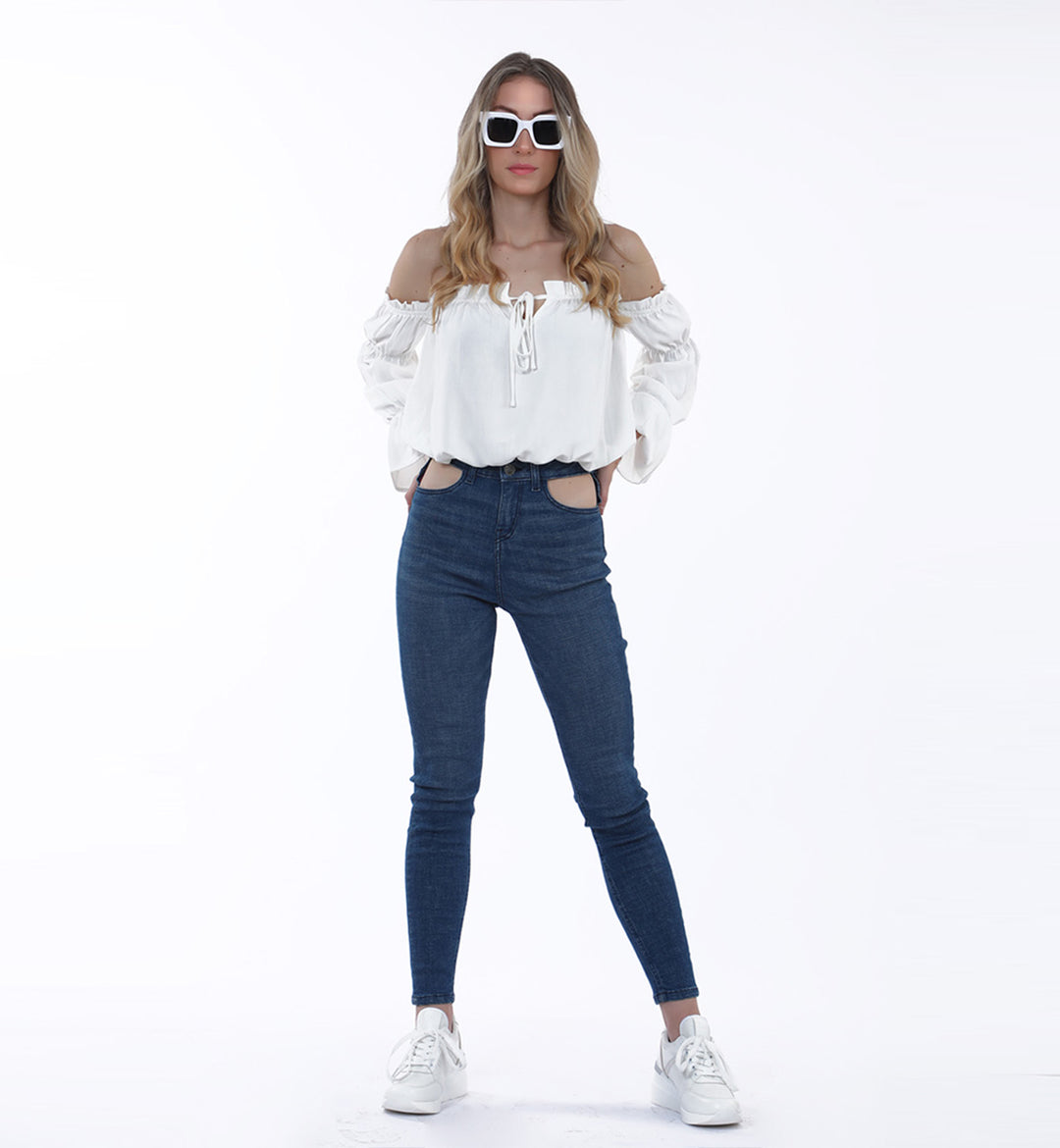 Offshoulder Top White (7462803439767)