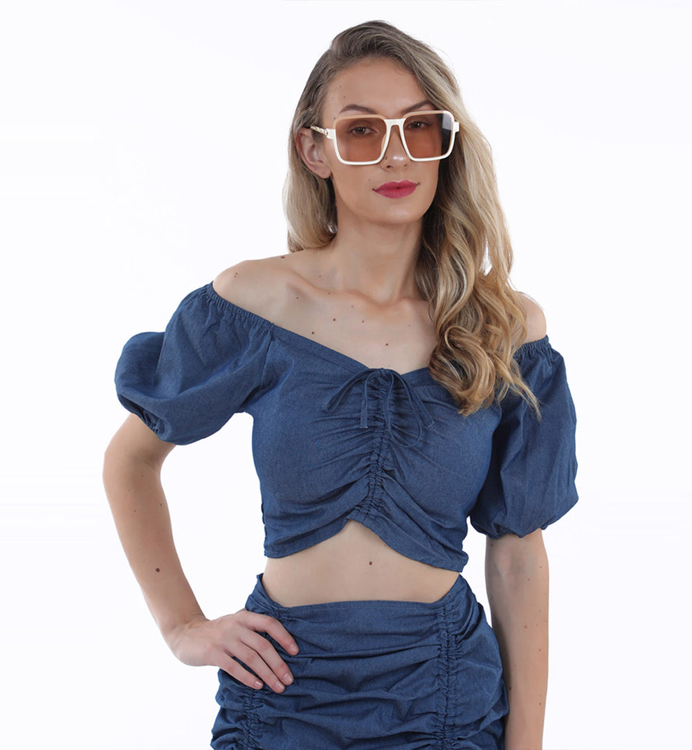 Top & Skirt Combo Blue (7480666718359)