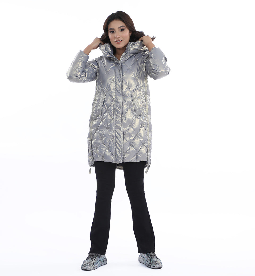 Quilted Jacket Silver