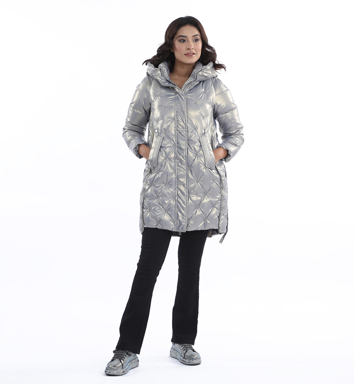 Quilted Jacket Silver
