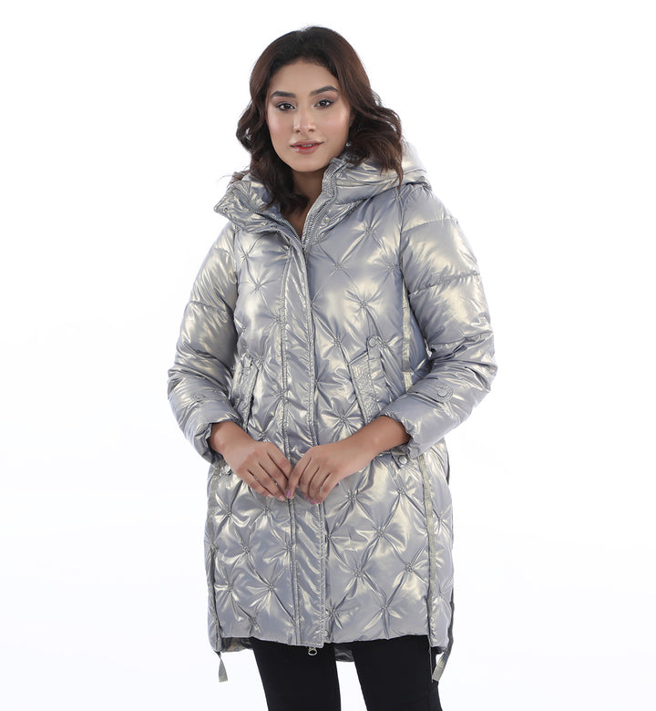 Quilted Jacket Silver