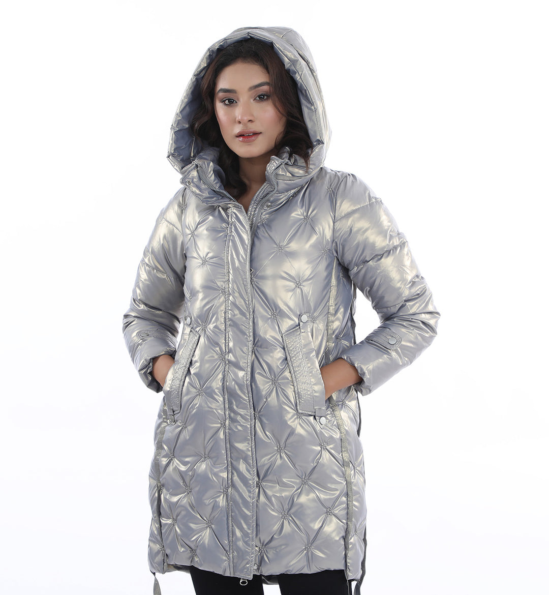 Quilted Jacket Silver