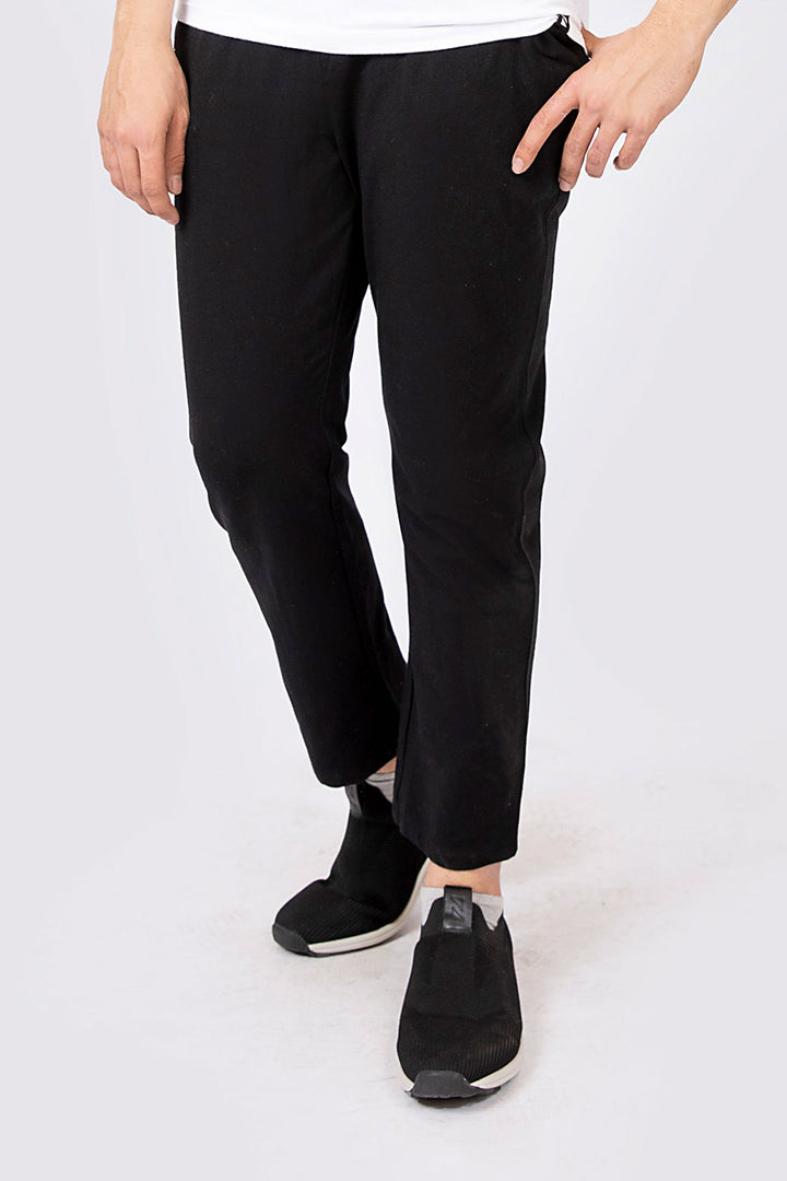 Open Hem Pants Black