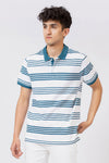Striped Polo White