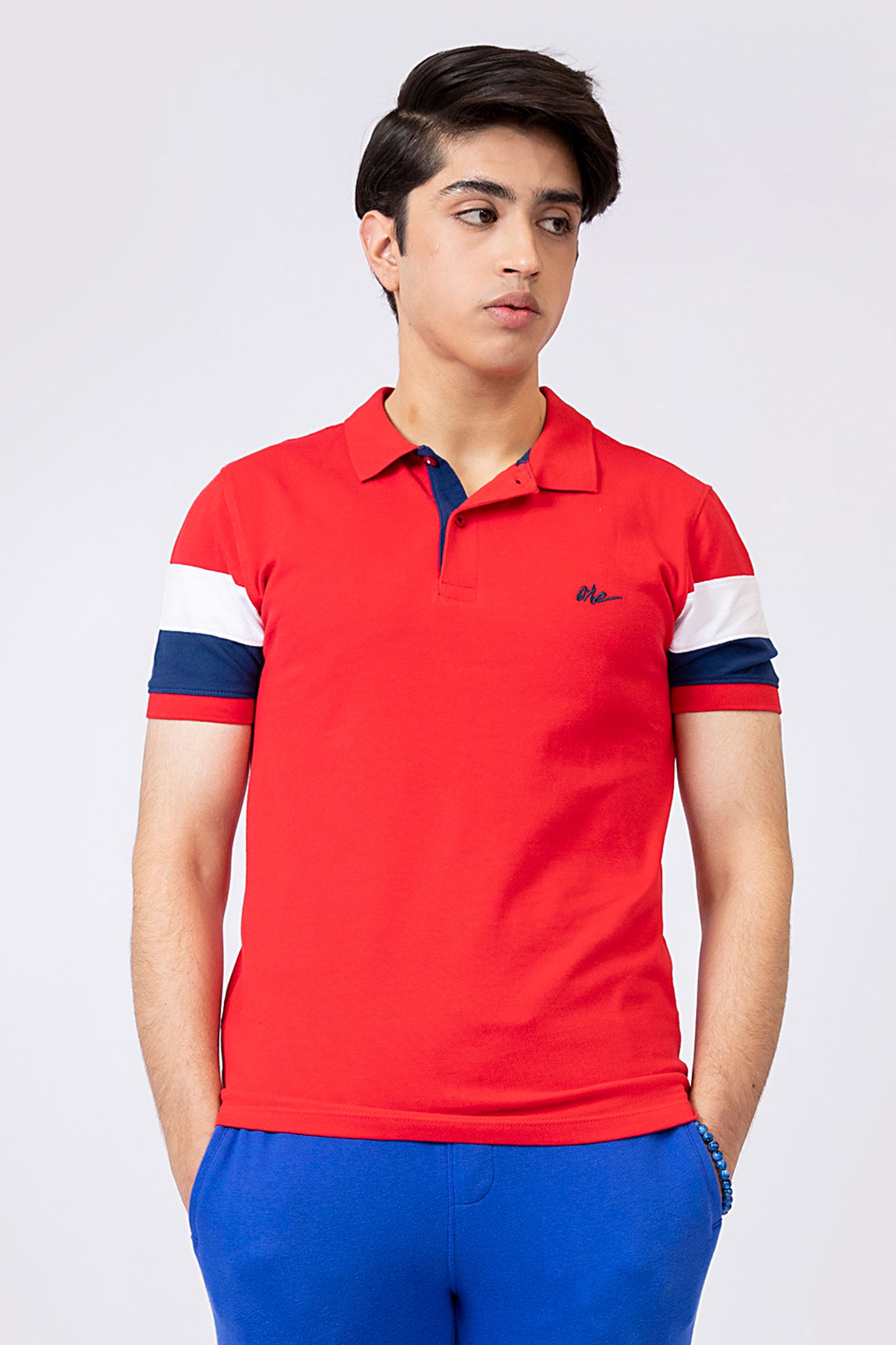 Cut & Sew Polo Red