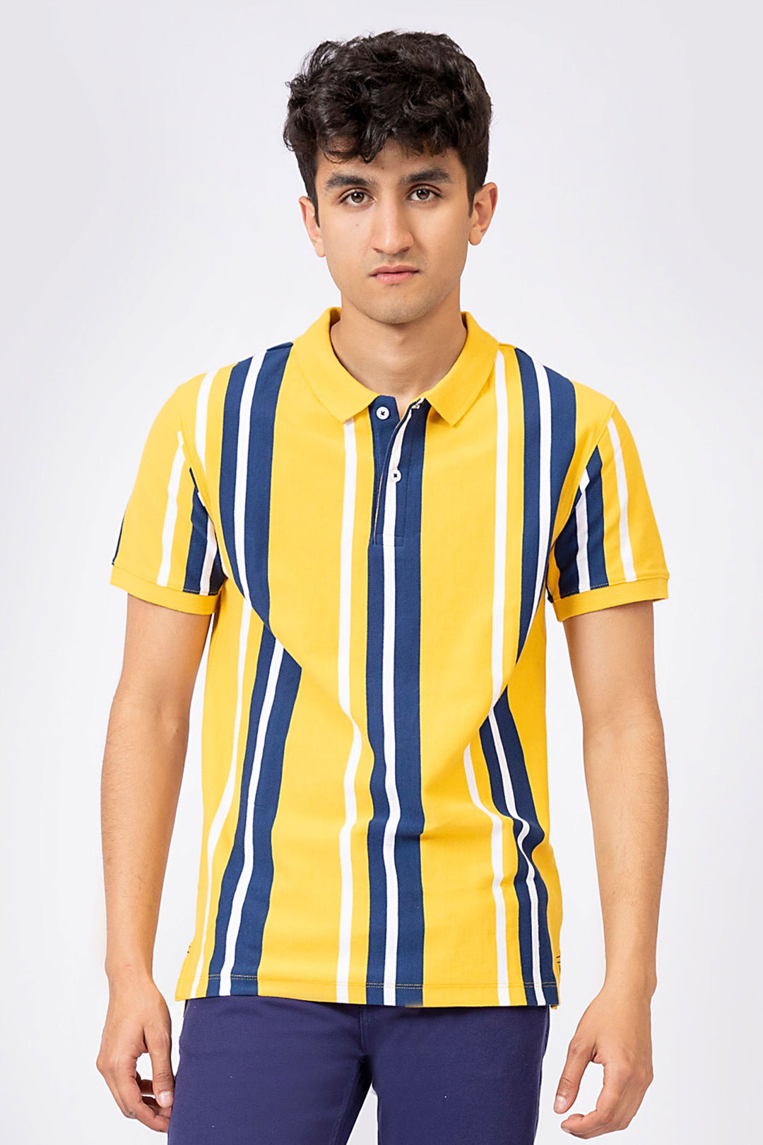 Yarn Dyed Polo Mustard