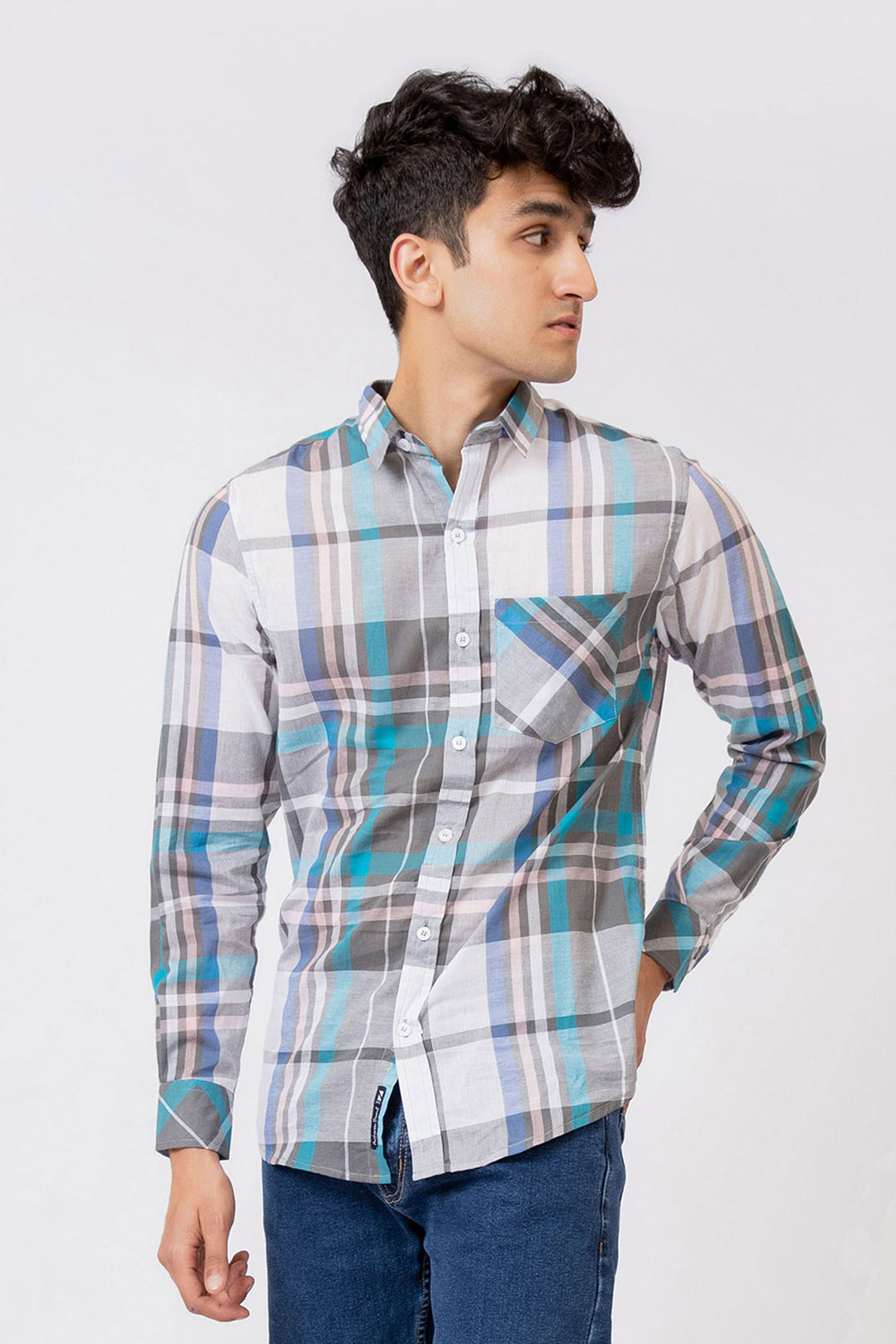 Check Shirt Grey/Blue