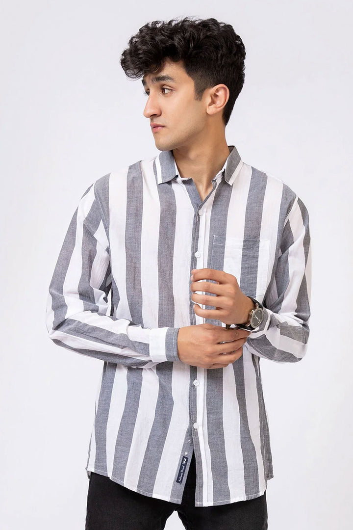 Stripe Shirt Grey/White