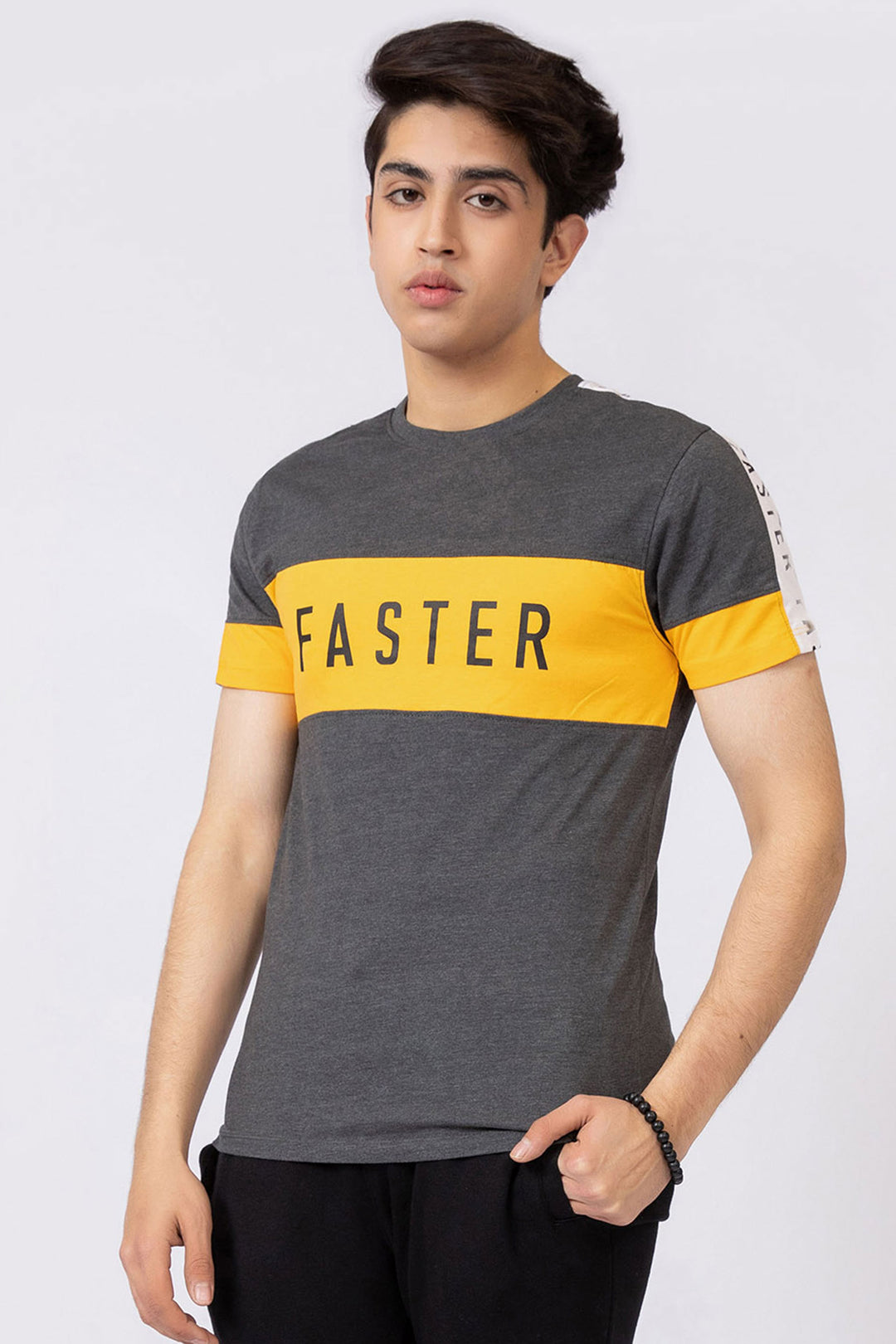 Paneled Tee Grey