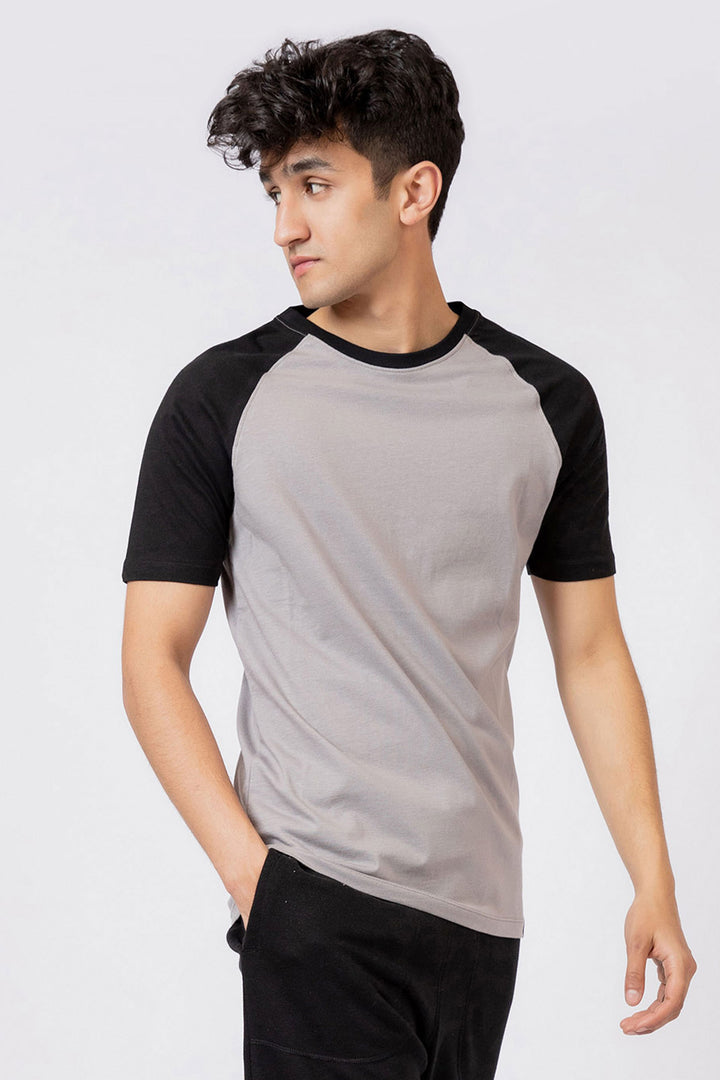 Raglan Tee Black/Grey